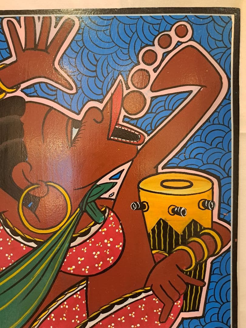 ティンガティンガ 原画 MR•MALIKITA ママアフリカ青