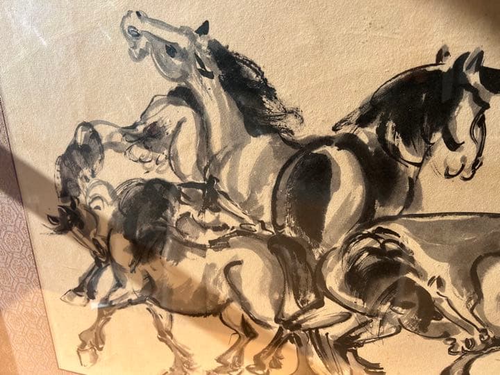 骨董 美術 掛け軸 八駿図 八馬古画 - メルカリ