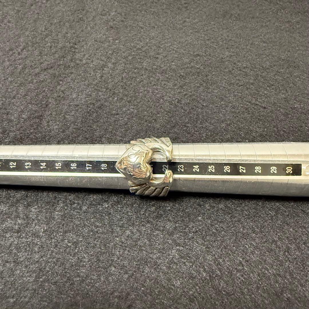 クレイジーピッグ Large heart ＆ wings ring