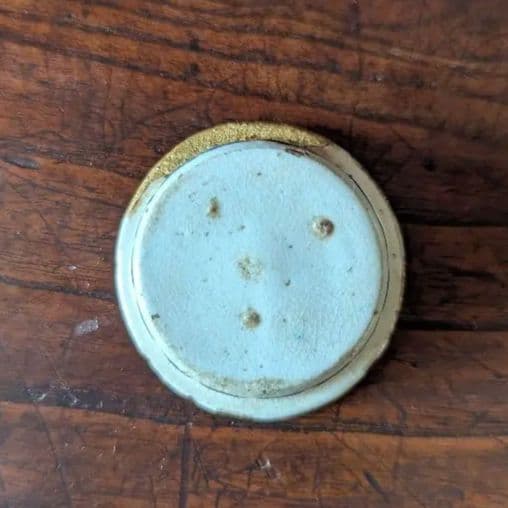 超希少 京阿蘭陀 茶筒 白釉藍彩 江戸時代後期