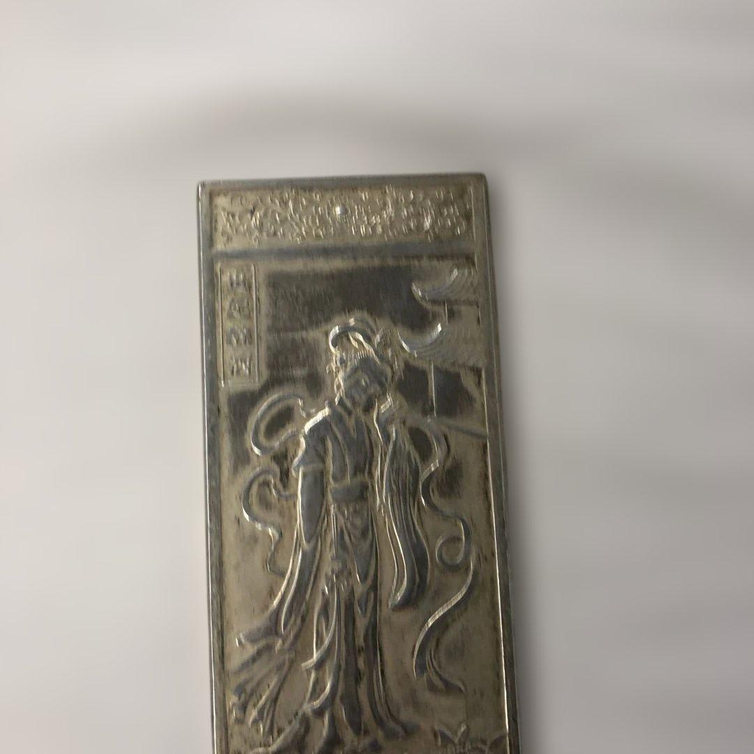 銀足 中国金属製 浮彫り 女性像 工芸品 - メルカリ