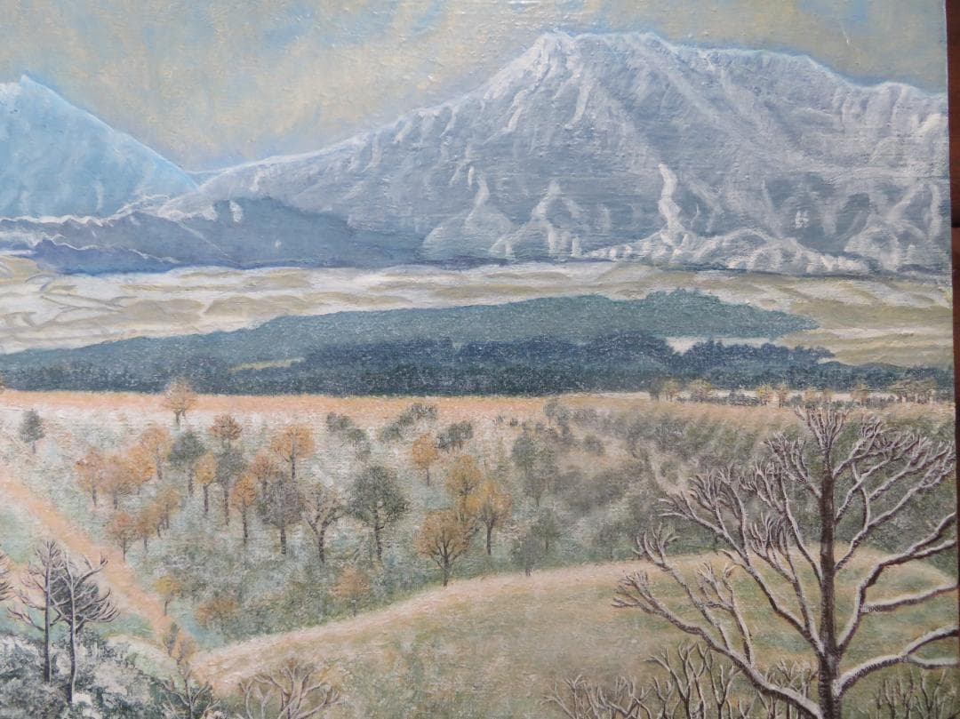 作者不明（　C YAMAMOTOサイン）　「五岳を望む」　油彩　P12号