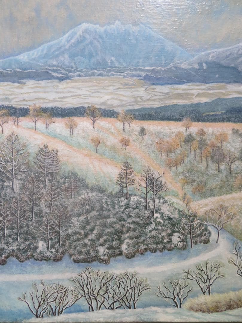 作者不明（　C YAMAMOTOサイン）　「五岳を望む」　油彩　P12号