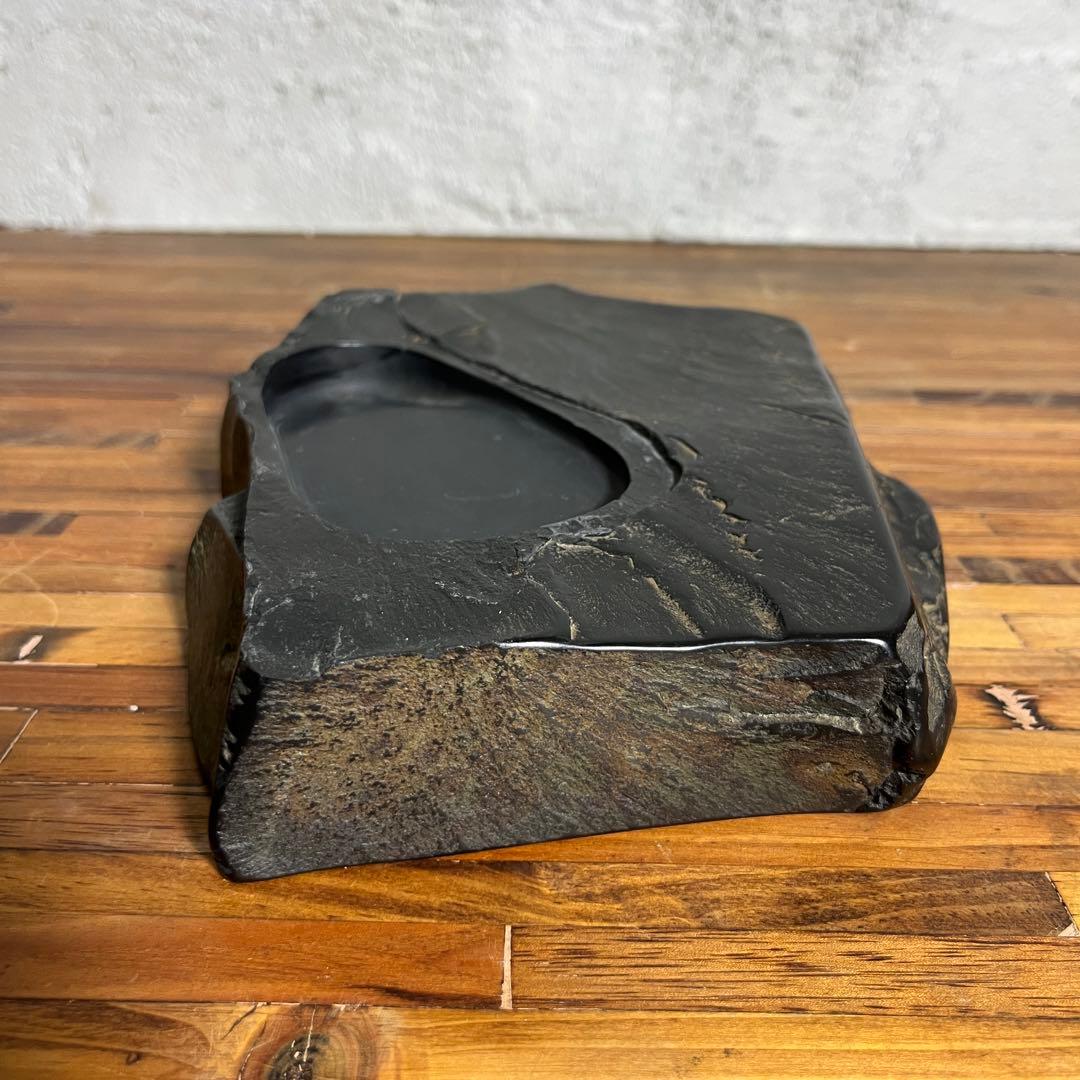 龍渓硯 彫銘入り 天然石硯 筆墨 書道用品 重厚型 送料込み