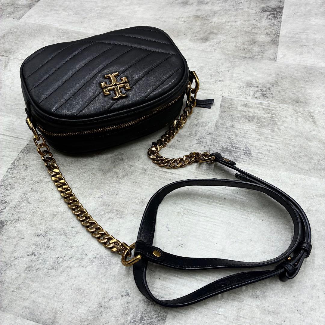✨美品✨トリーバーチ　ショルダーバッグ キルティング　フレミング　レザー　黒