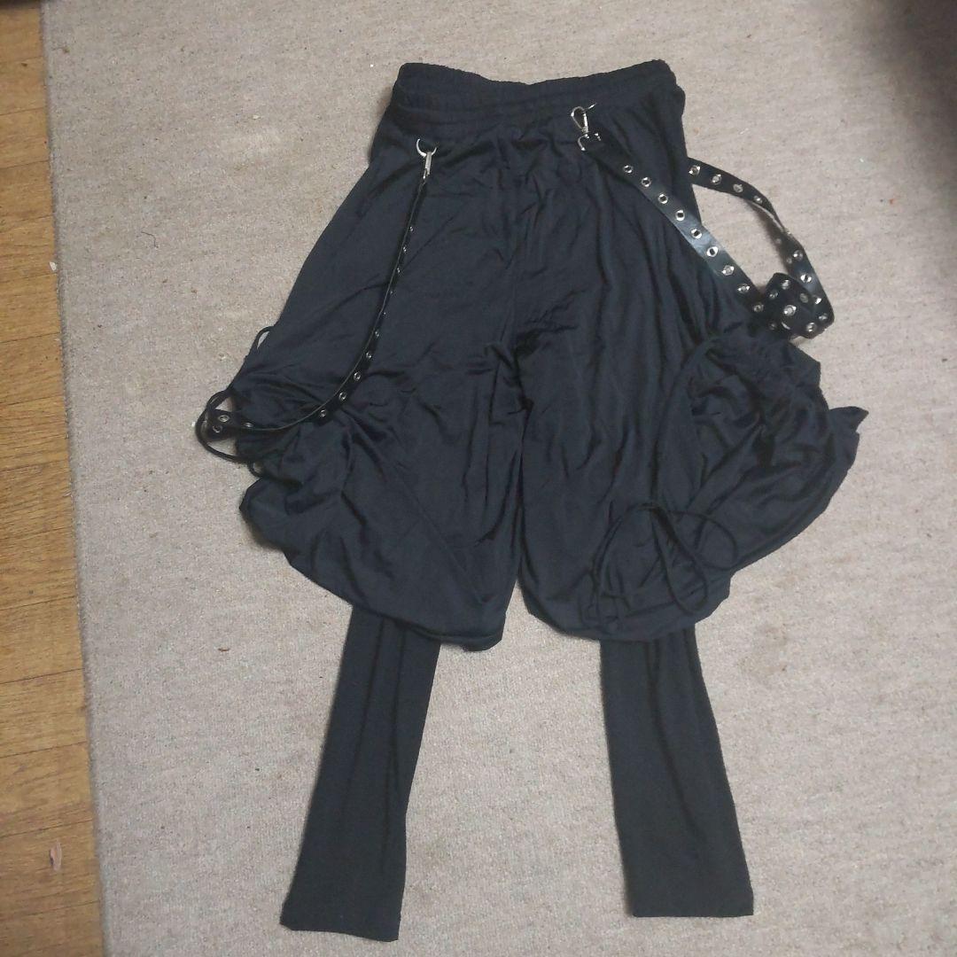 新品 CIVARIZE サスペンダー付き ワイド サルエル パンツ 黒