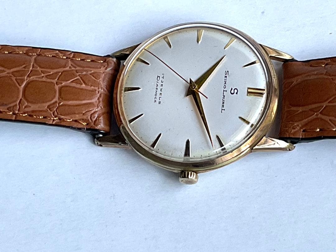 ★稀少.精工舎❣️Sマーク付SEIKO Laurel★稼働OK★1950年代後半❣️