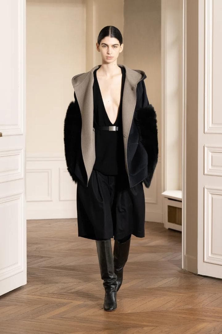 美品タグ付きstein Reversible Hooded Half Coat