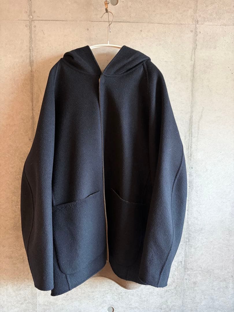 美品タグ付きstein Reversible Hooded Half Coat