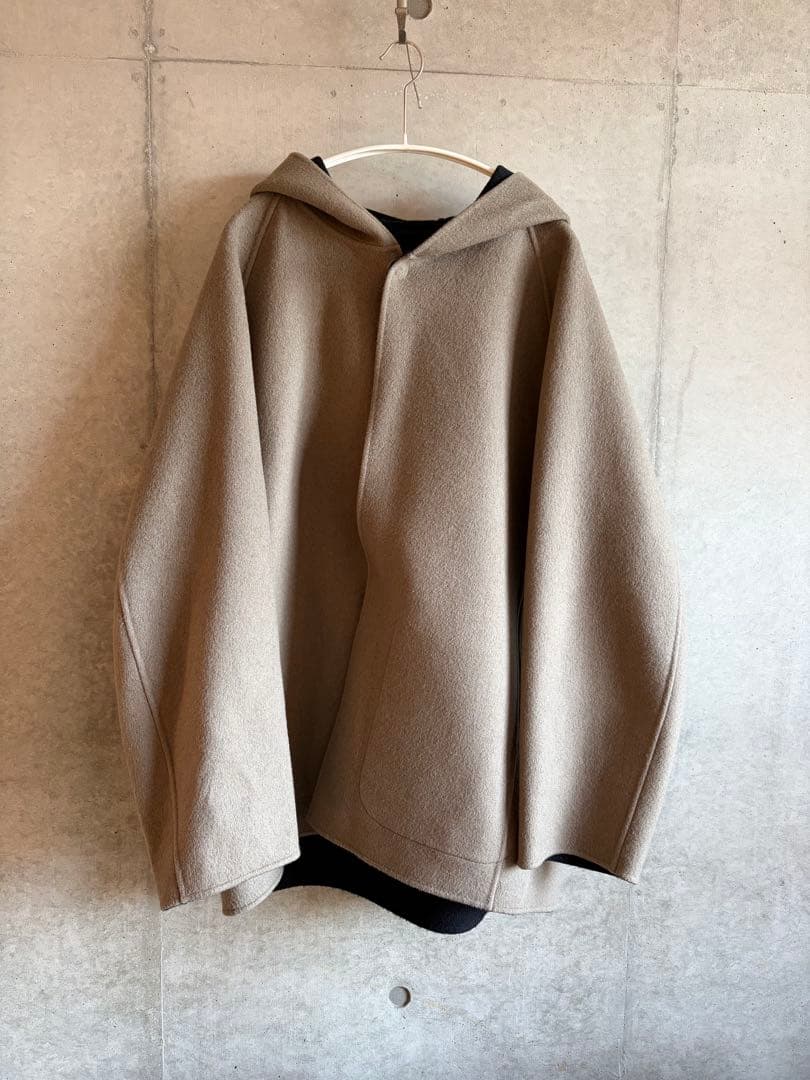 美品タグ付きstein Reversible Hooded Half Coat