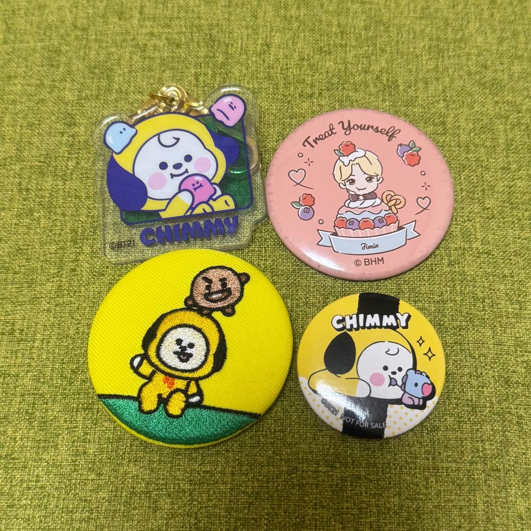 BTS BT21 ジミン CHIMMY 缶バッジ キーホルダー - メルカリ