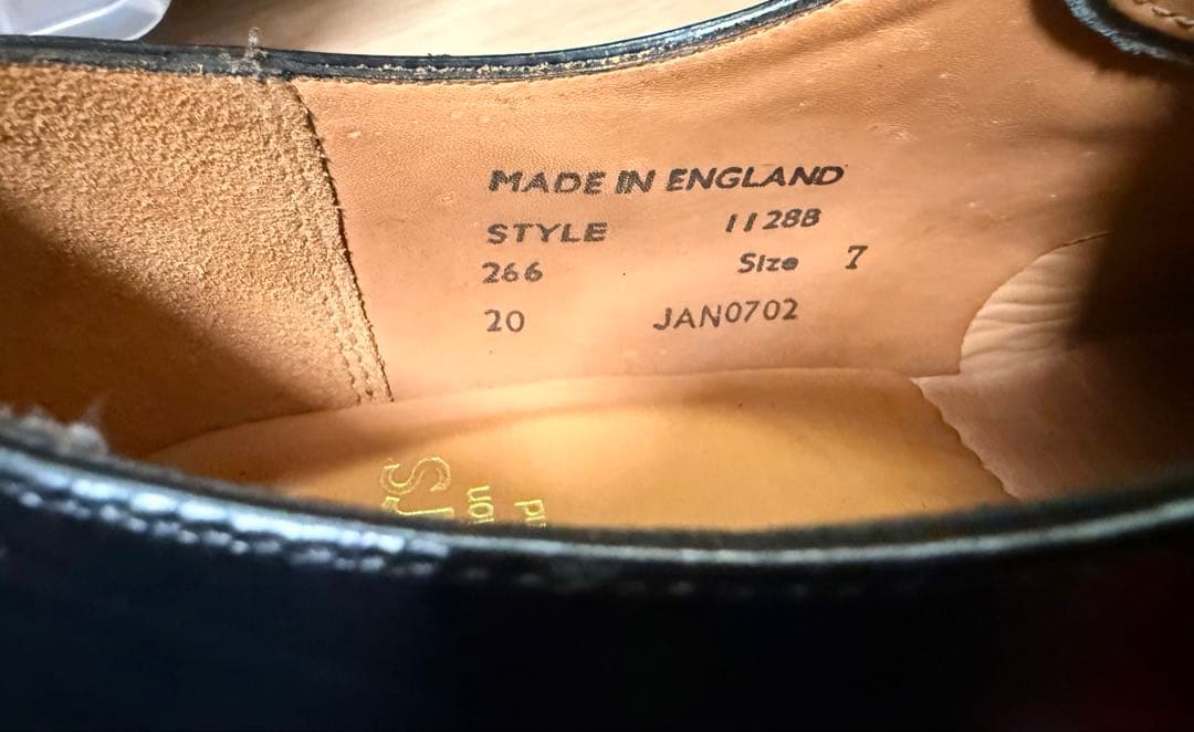 Sanders Military Derby Shoe GB 7 ブラック