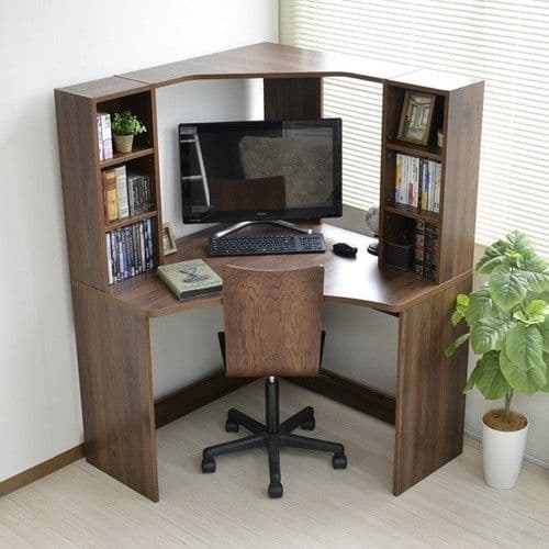 最安値に挑戦！！パソコンデスク L字型 コーナー コレクション ブラウン