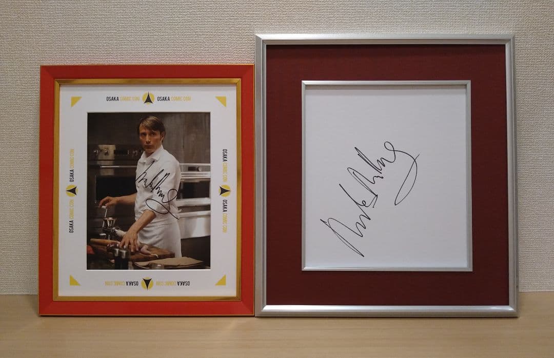 マッツ・ミケルセン 直筆サインポートレート＆直筆サイン色紙 大阪