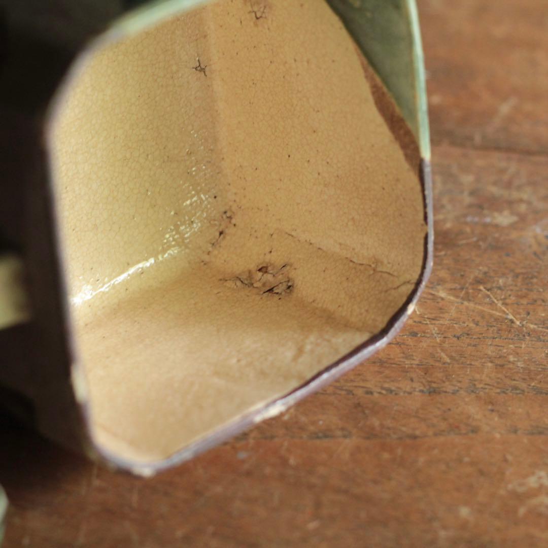 復興織部 再興織部 向付 四方形 茶碗 No.6 古美術 古道具 アンティーク