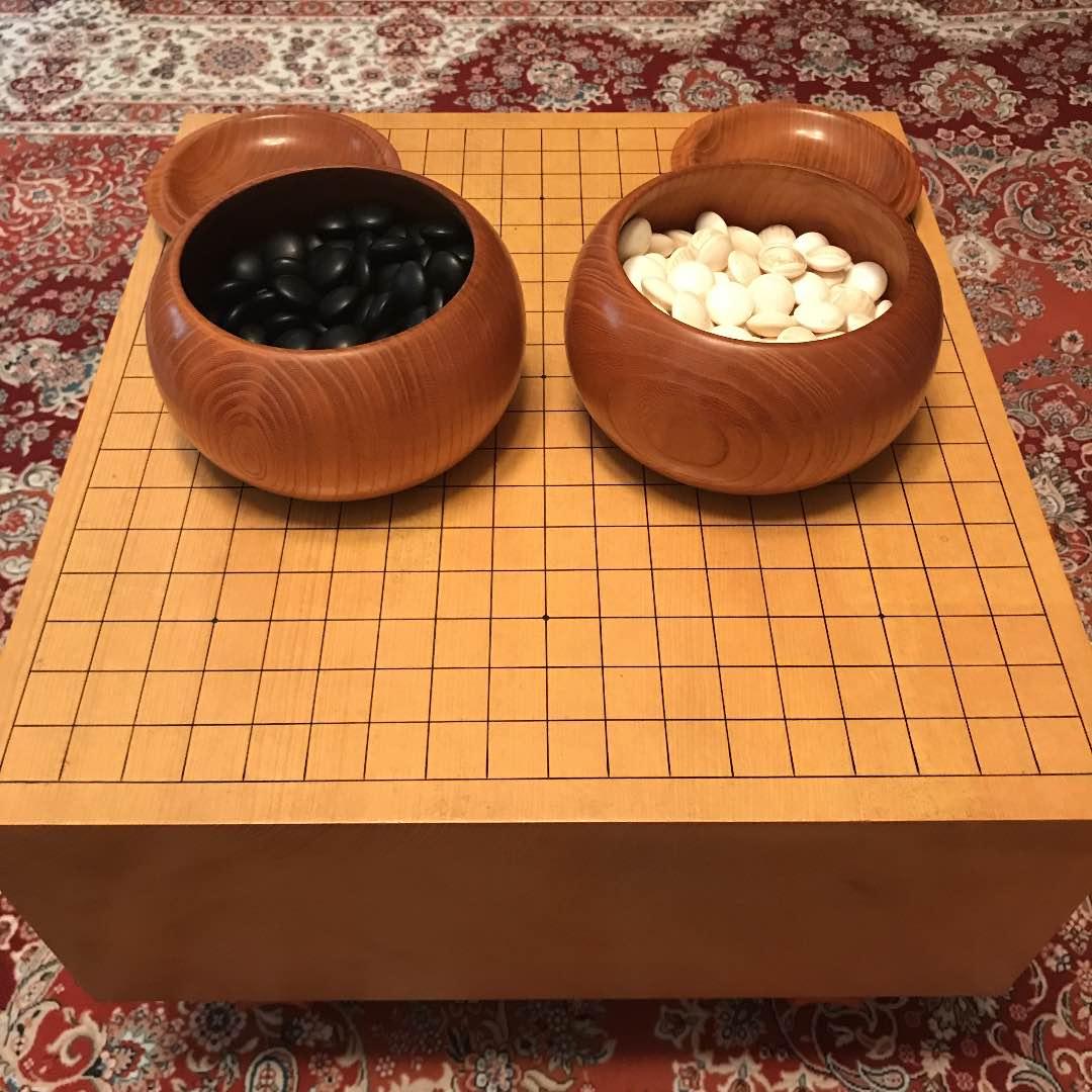 新榧6寸盤碁石セット