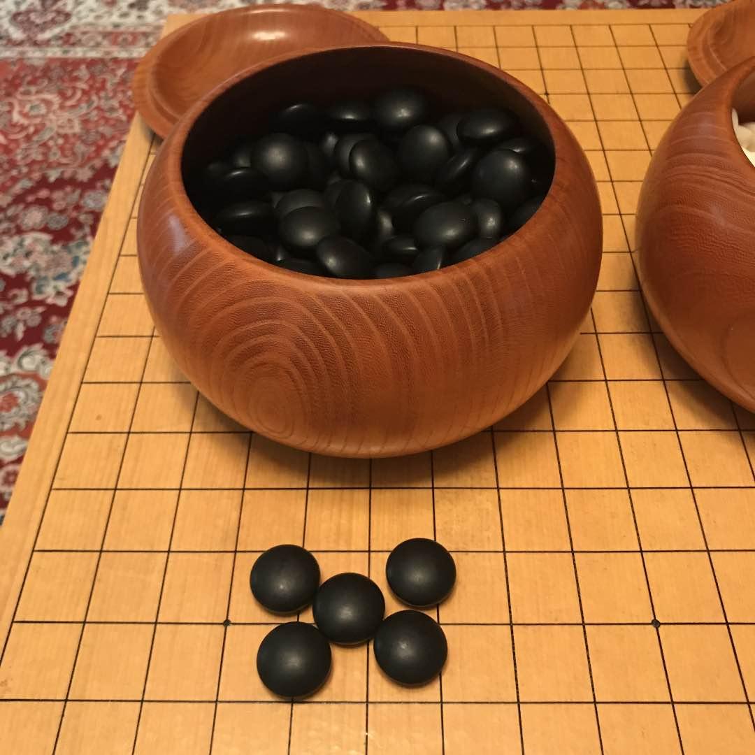 新榧6寸盤碁石セット