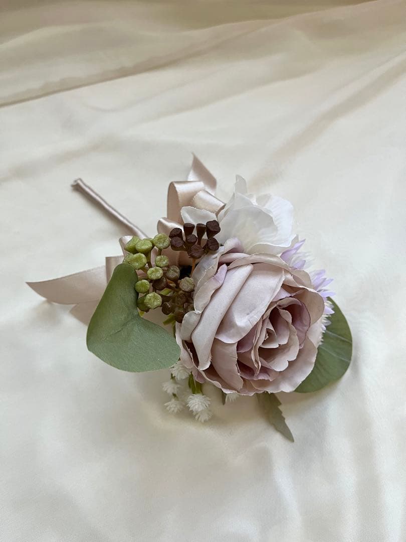 ウェディングブーケとブートニアのセット♡ナチュラルブーケ♡挙式♡前撮り♡