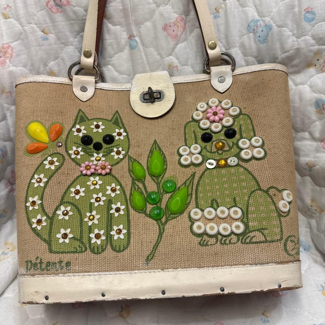 エニッドコリンズecビジュー付きバック猫ちゃんワンちゃん - メルカリ