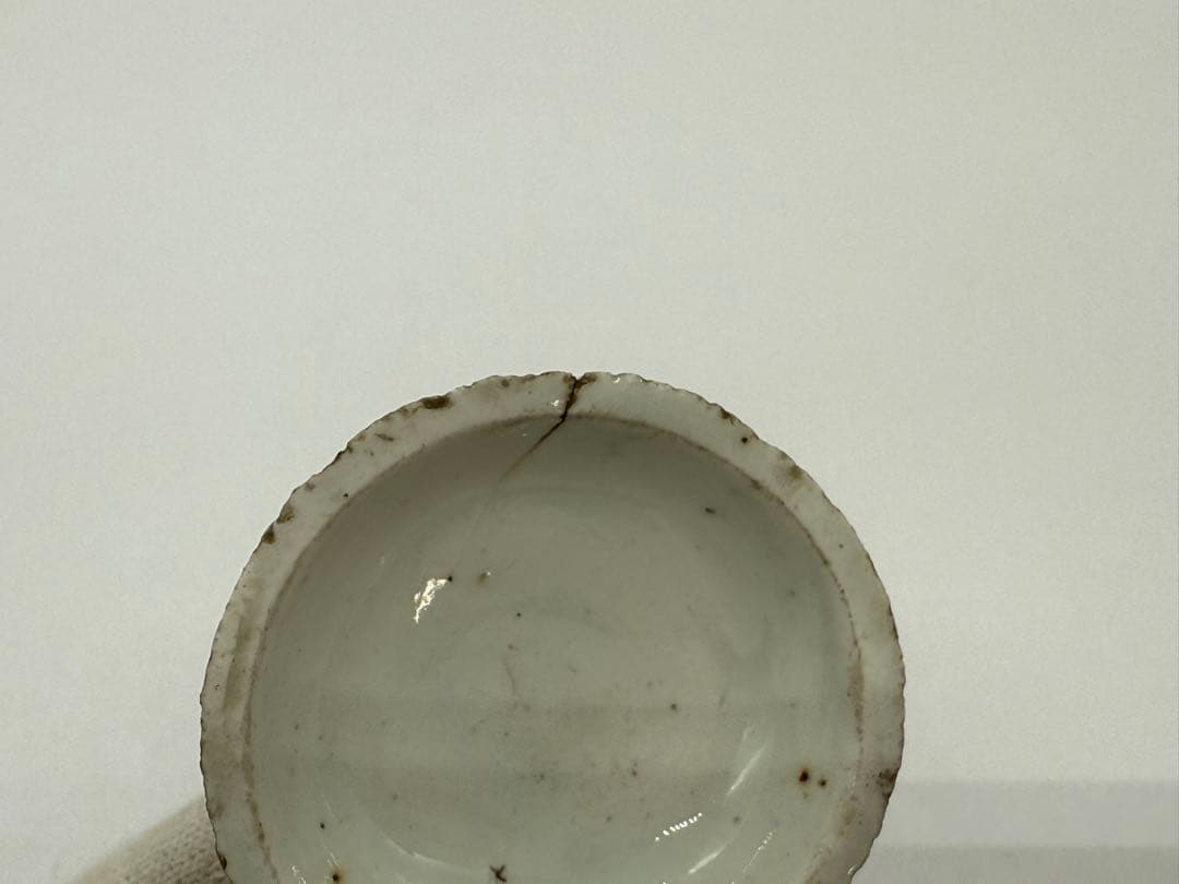 江戸時代　紅皿　貝型　白磁② 古民具　送料込み251012