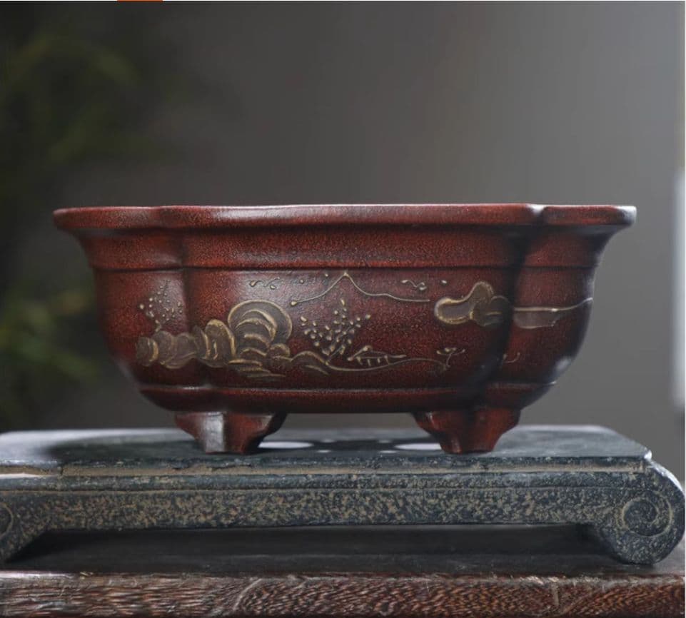 中国宜興 紫砂鉢 小花鉢 菖蒲盆栽 多肉植木鉢 小品盆栽鉢 大品盆栽鉢 中国宜興 竜紋紫砂鉢 小花鉢 菖蒲盆栽 多肉植木鉢 小品盆栽鉢 大品盆栽