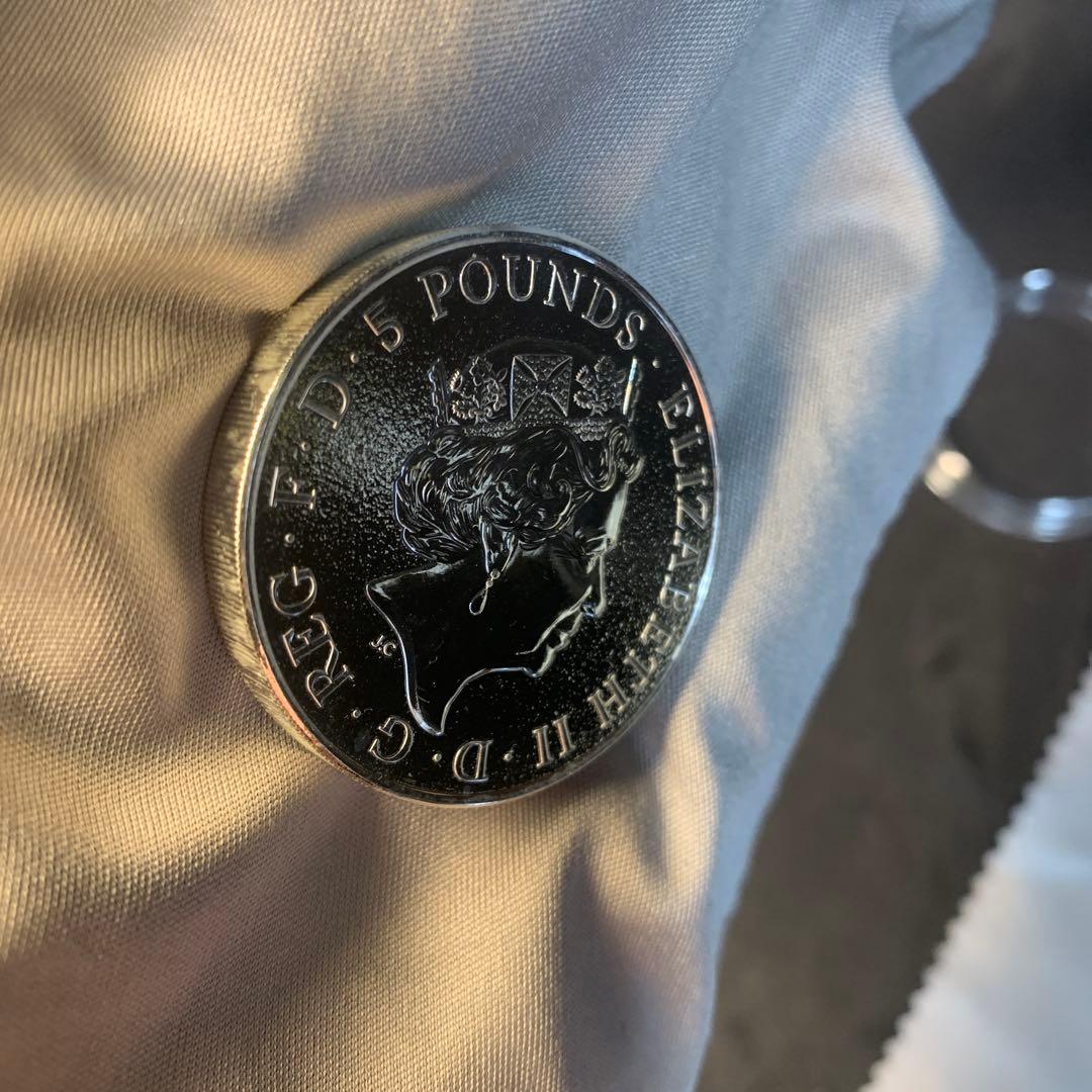 S5 純銀貨 2オンス クイーンズビースト 2016 ライオン・イングランド