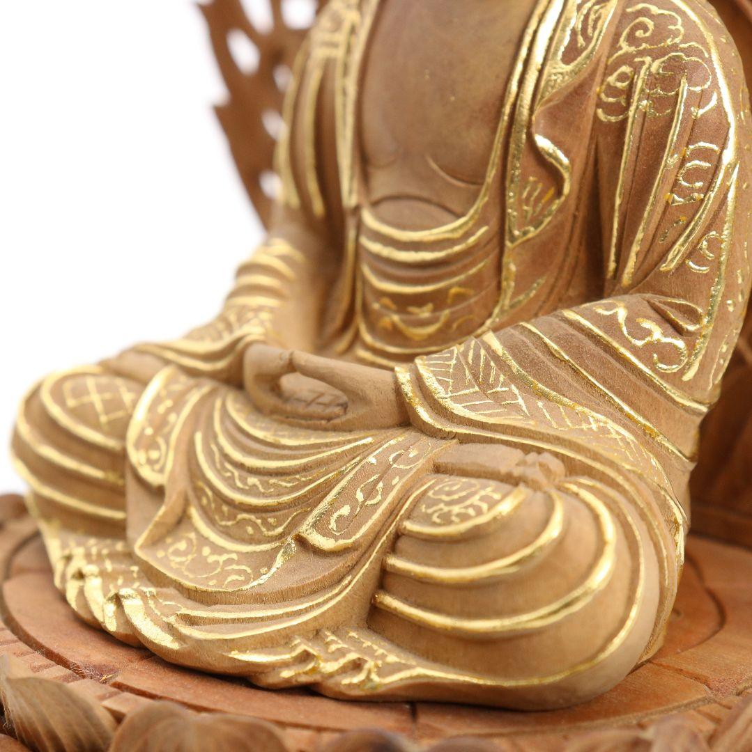 釈迦如来 有馬頼底(相國大龍)書付 臨済宗 白檀木彫仏像 仏教美術 UM131