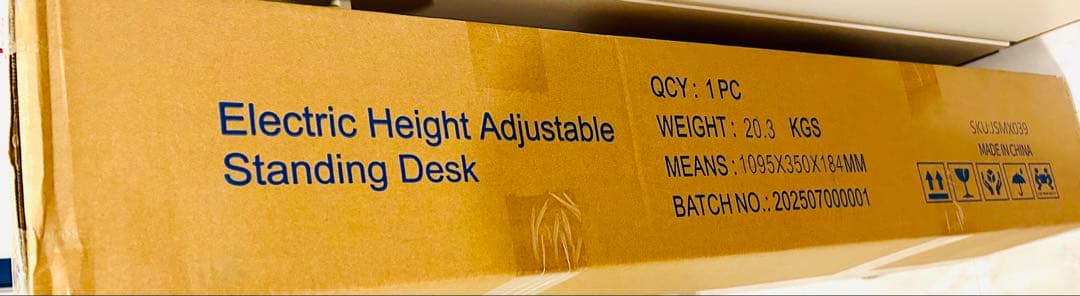 新品 未開封／Radlove 電動 昇降式 デスク／オーク×ホワイト