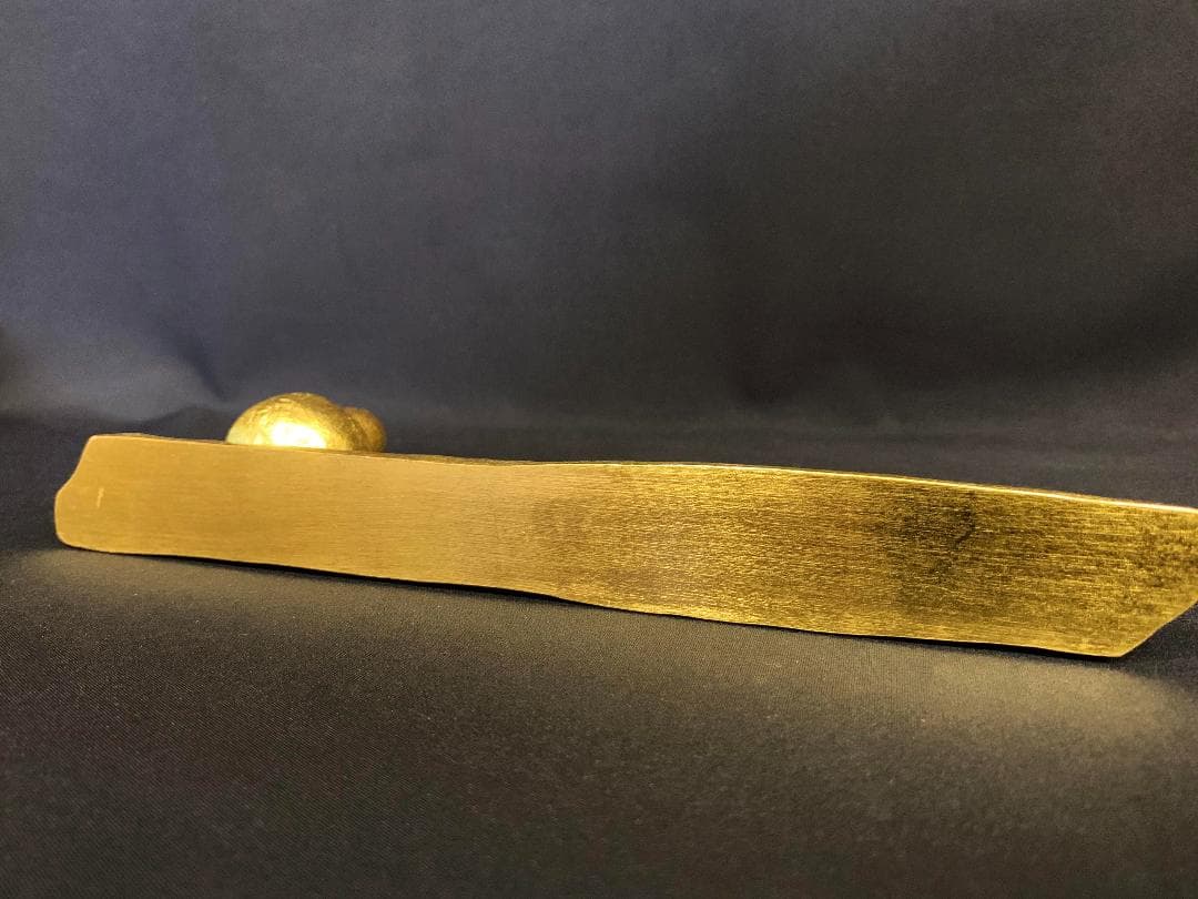 彫刻界巨匠 圓鍔勝三(鍔勝三)ひょうたん 瓢箪 文鎮 鋳込み文字