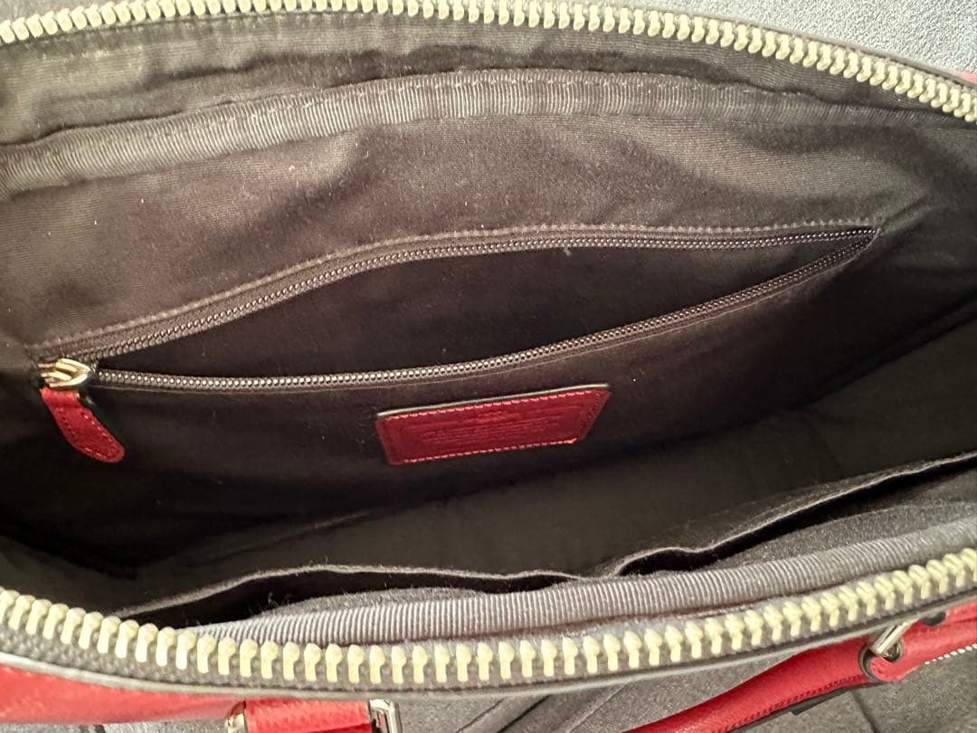 美品 COACH ビジネスバッグ 鞄 メトロポリタン ワークバッグレッド