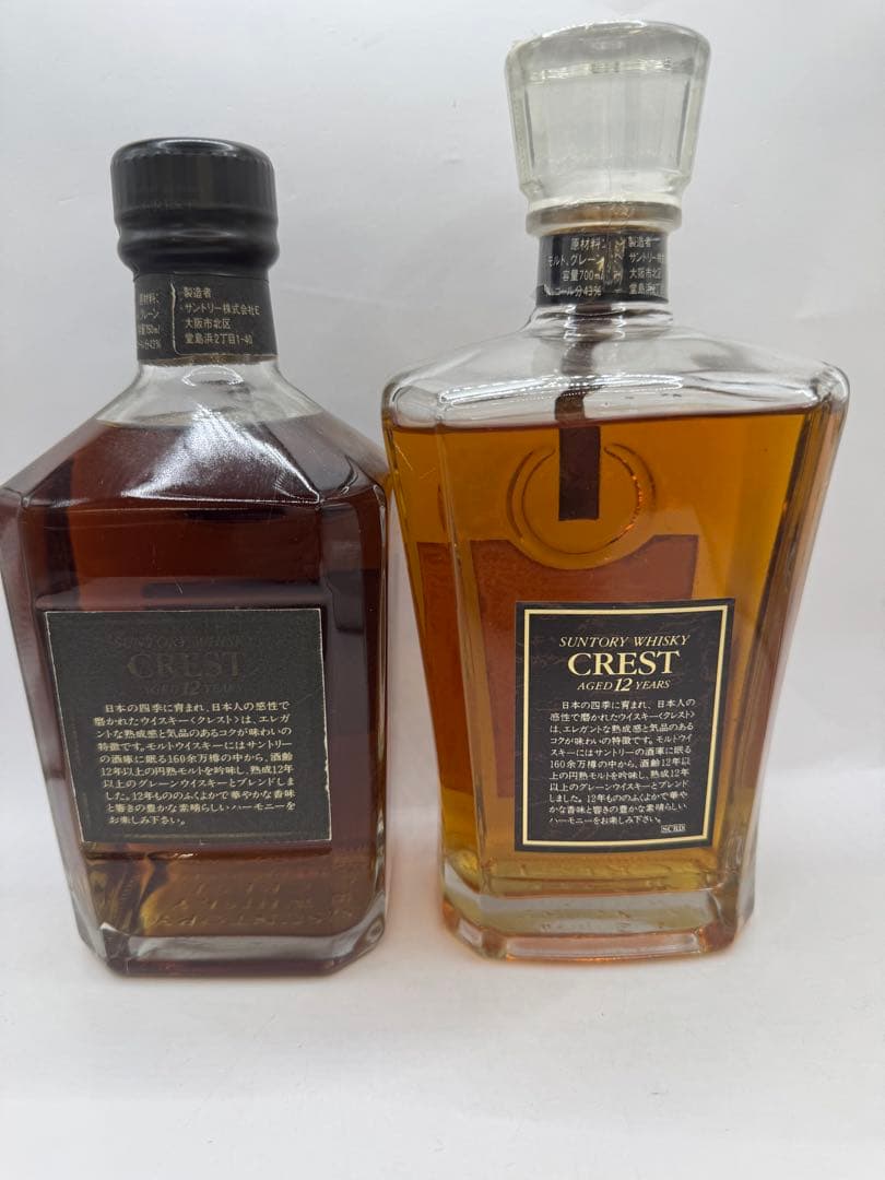 未開栓】サントリー クレスト 12年 旧ボトル 黒キャップ - メルカリ