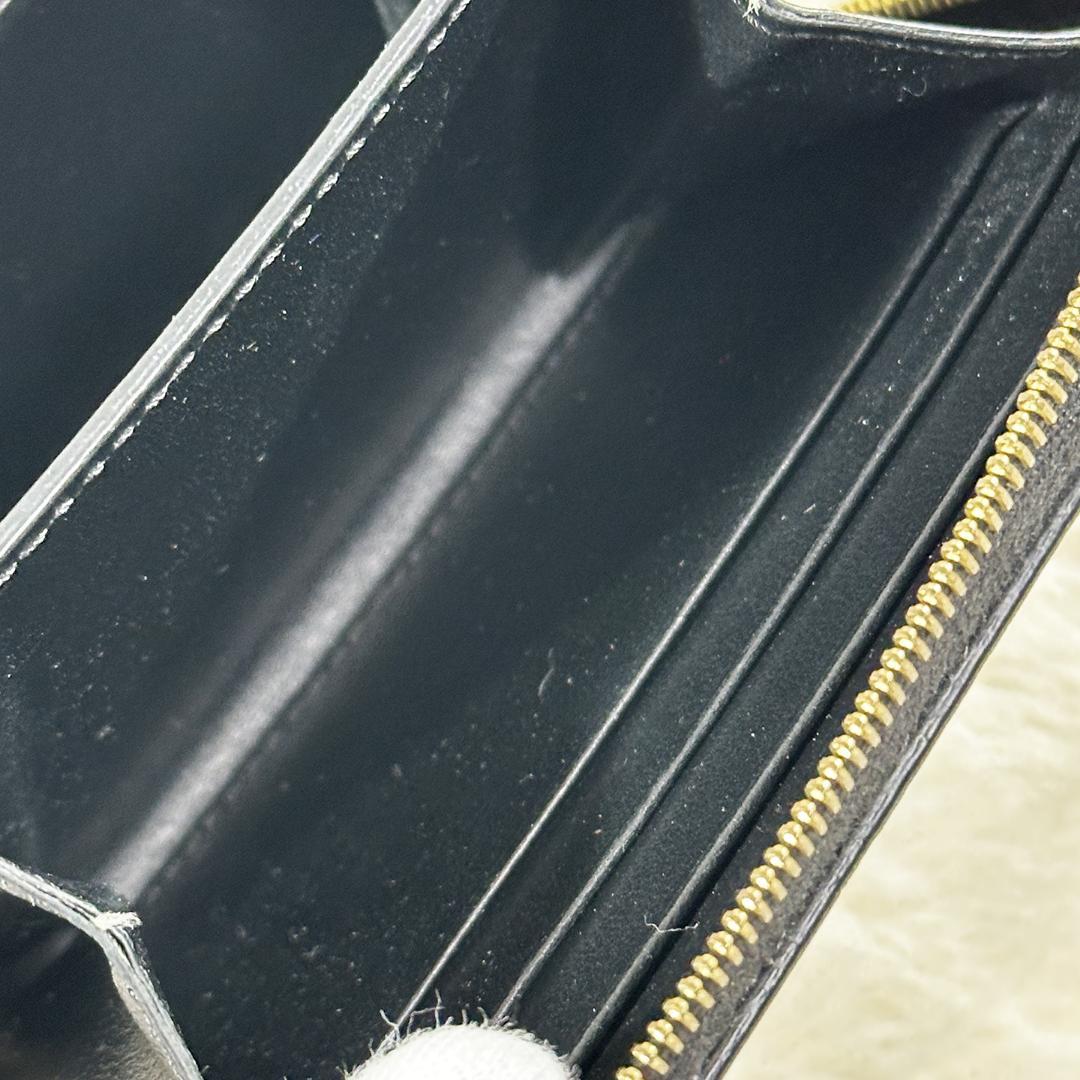 CELINE ケース トリオンフ レザー 黒 型押し 箱付き