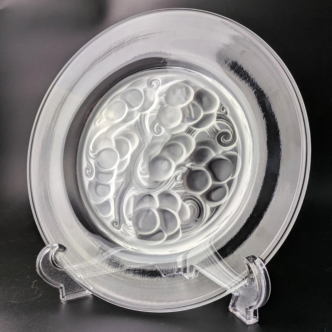 フロストによる立体感☆希少☆ラリック マリエンタール 24㎝大皿 フランス