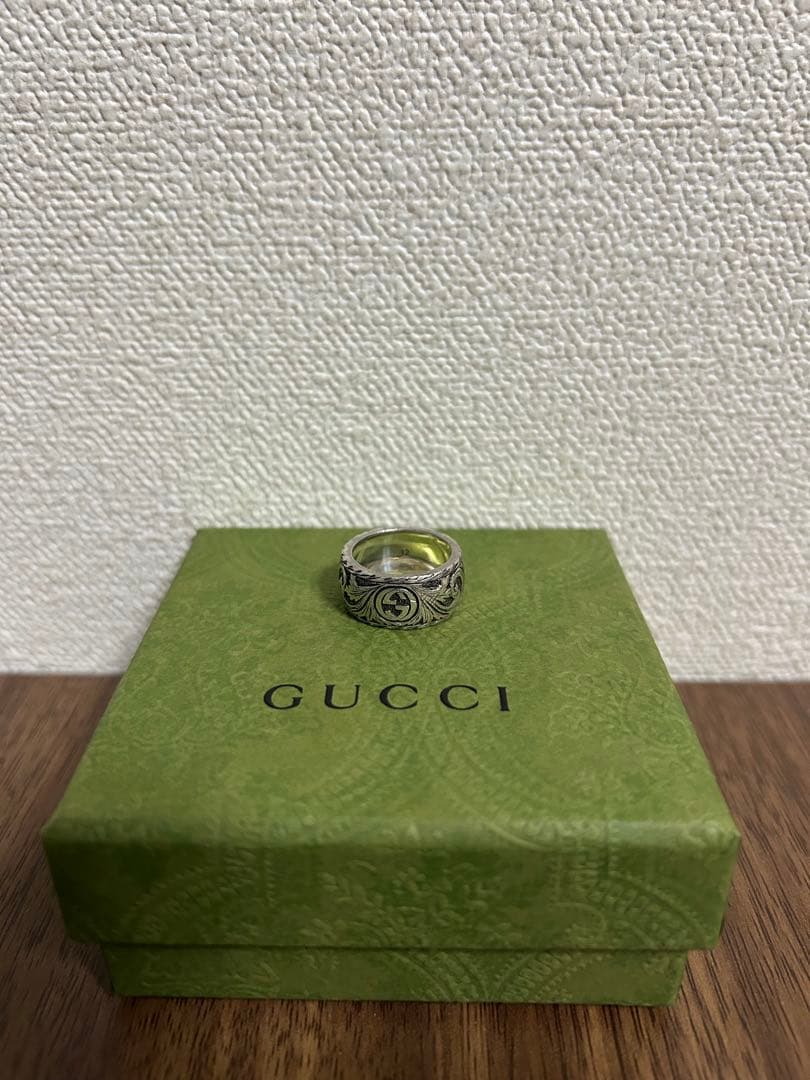 【年末セール】グッチ キャットヘッド アラベスク リング シルバー925 12号