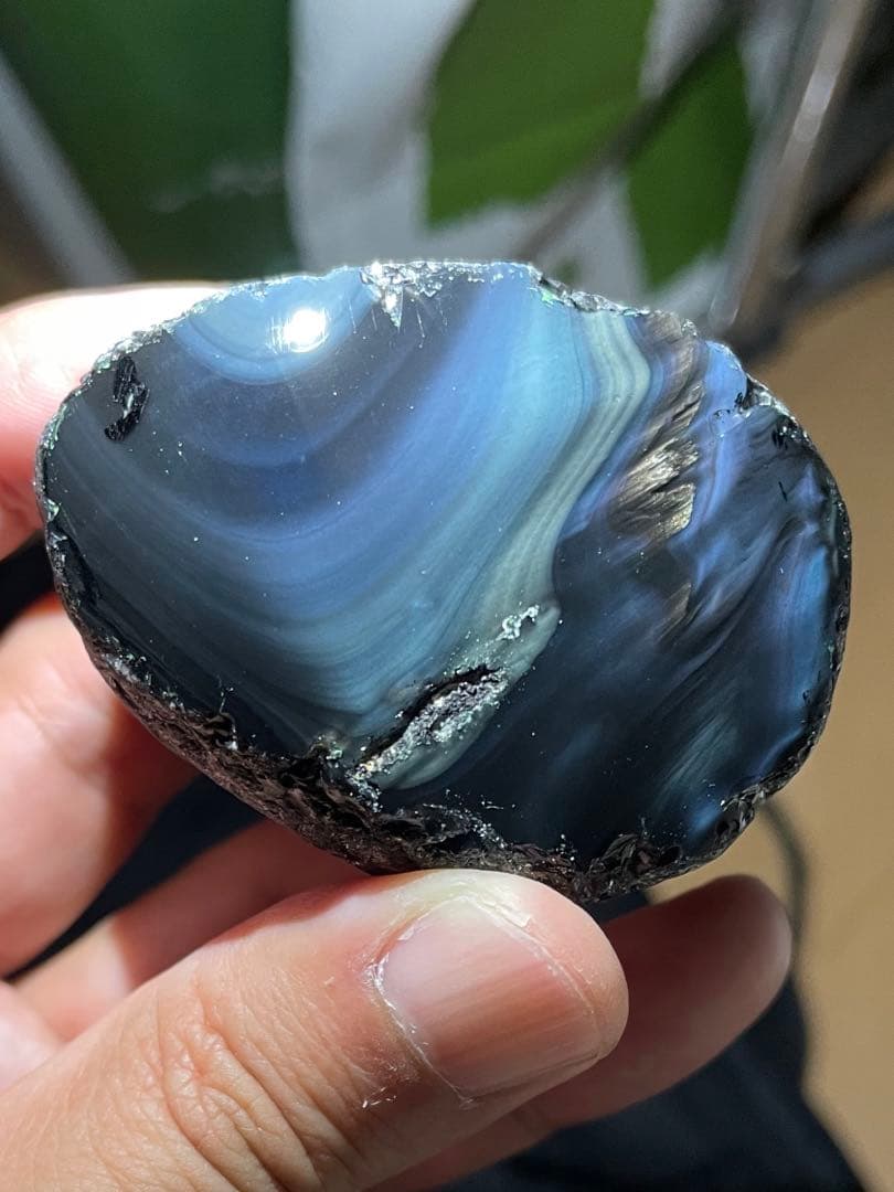 研磨品 十勝石玲瓏 プルー、グリーンオーロラ レインボー