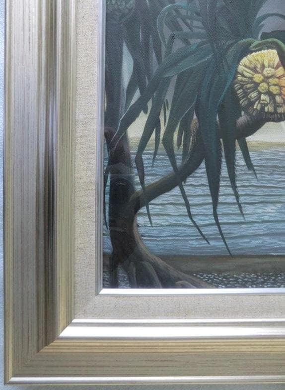 田中一村　代表作「アダンの海辺」　油彩　模写