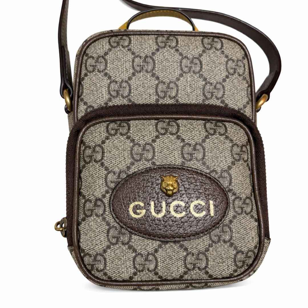 美品 グッチ ネオビンテージ タイガー ショルダーバッグ アニマリエ 斜めがけ