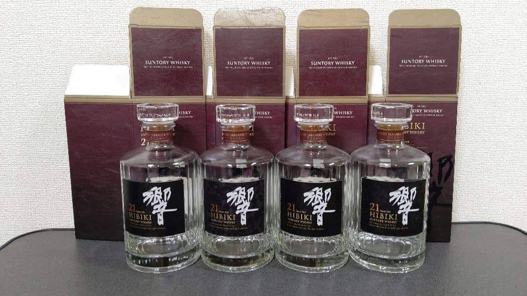 響21年 空瓶4本 化粧箱4箱セット L10883314 - ウイスキーアウトレット