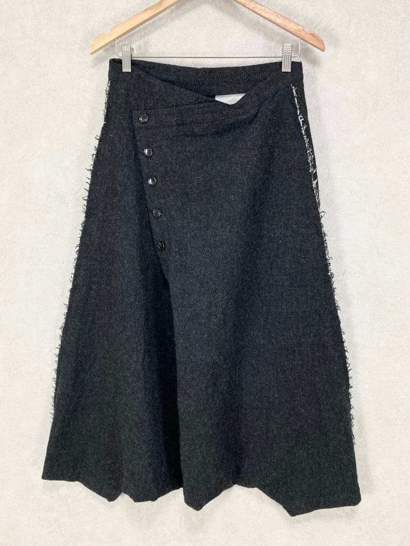 Y's ワイズ 美品 カットアウト サルエルパンツ グレー1