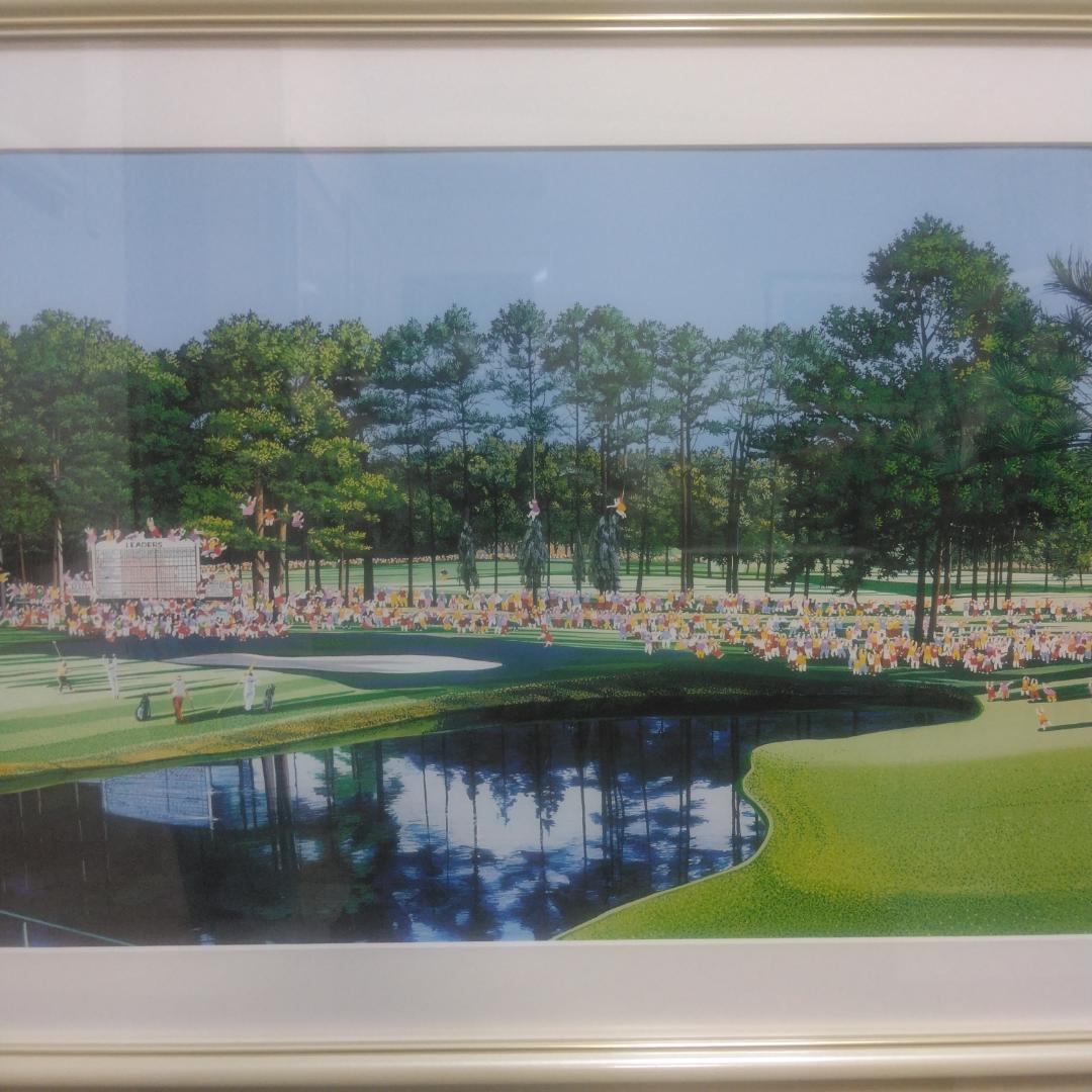 ヒロ・ヤマガタ　マスターズトーナメント　中古　大判額装アートポスター