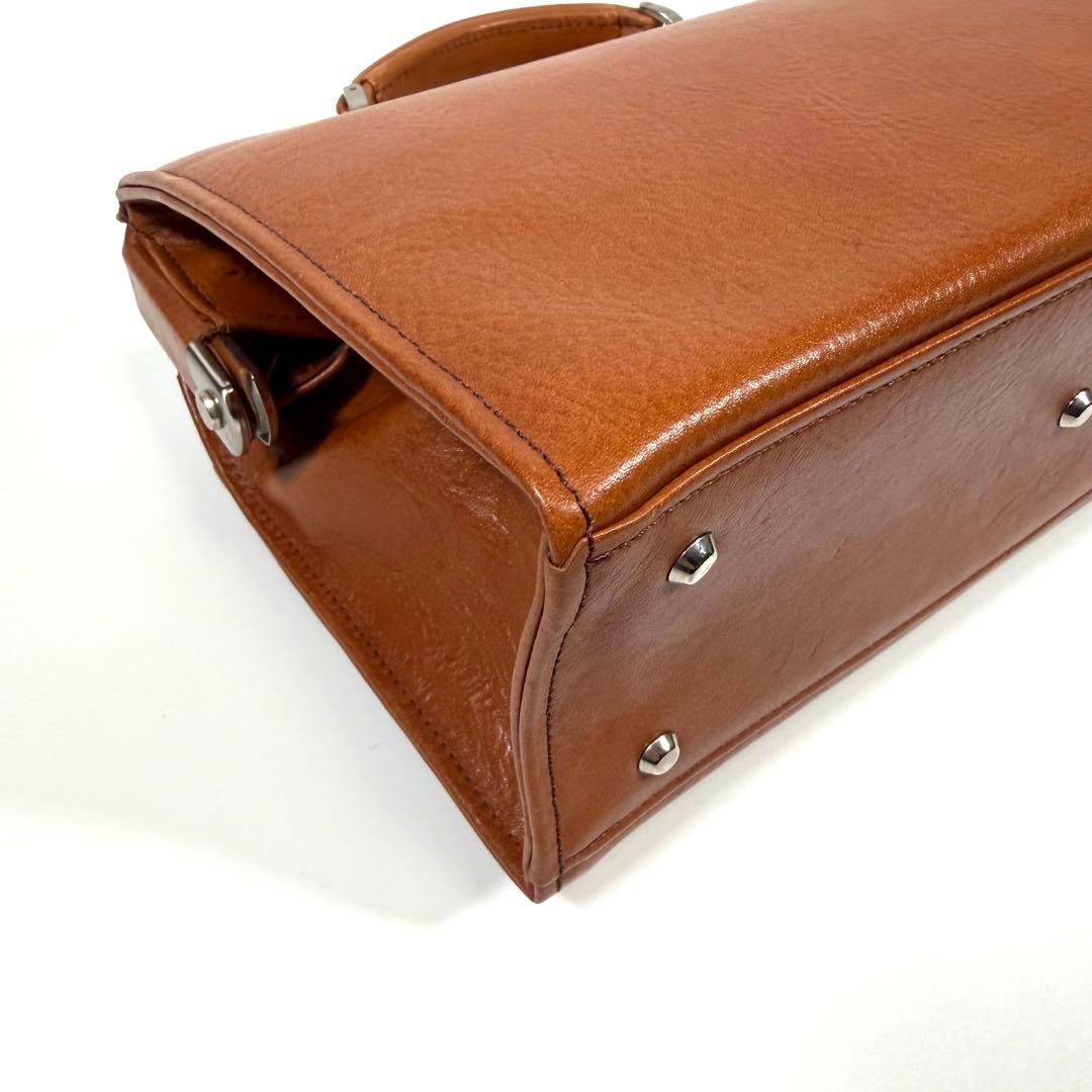 【極美品】SADDLE 豊岡鞄　ミニダレスバッグ　2way レザー　ブラウン