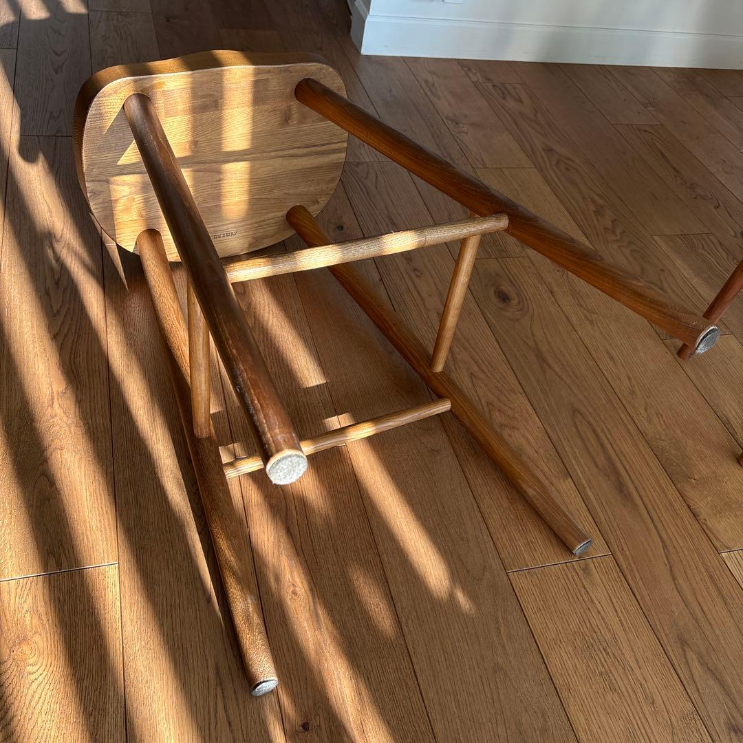 ⚠️aya⚠️アッシュ　バースツール　Zara  木製