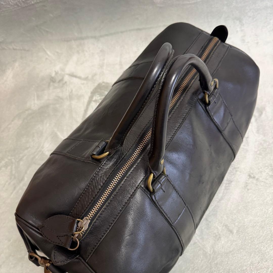 90s Polo Ralph Lauren レザー ダッフルバッグ ブラック Polo Ralph