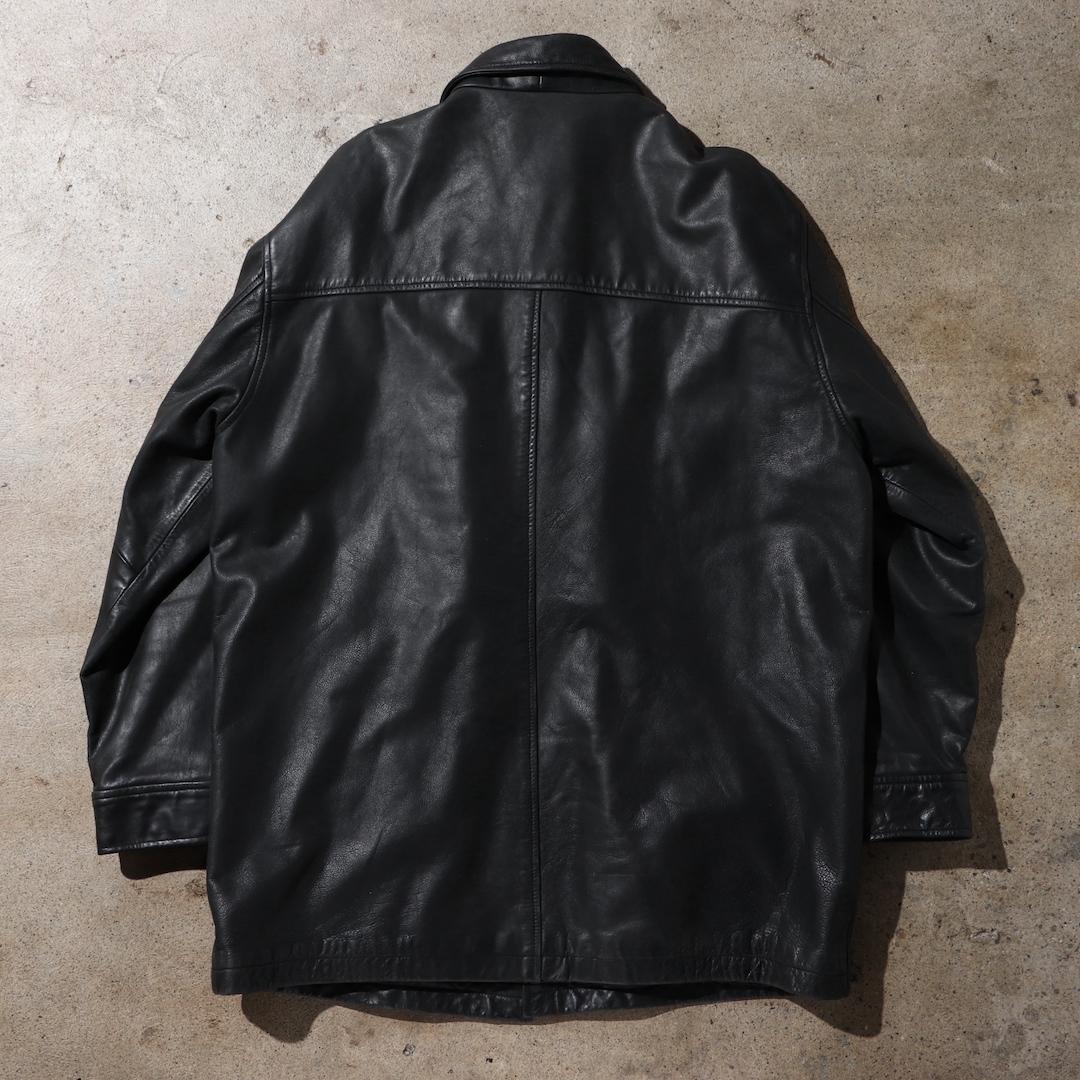 OLD GAP XL レザー カーコートオールドギャップ 黒 本革 ブラック OLD