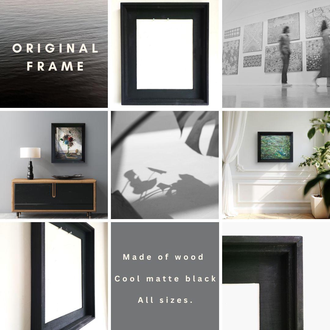 見えない境界 - 抽象画 24×33㎝ キャンバス F4号 原画1点のみ モダン