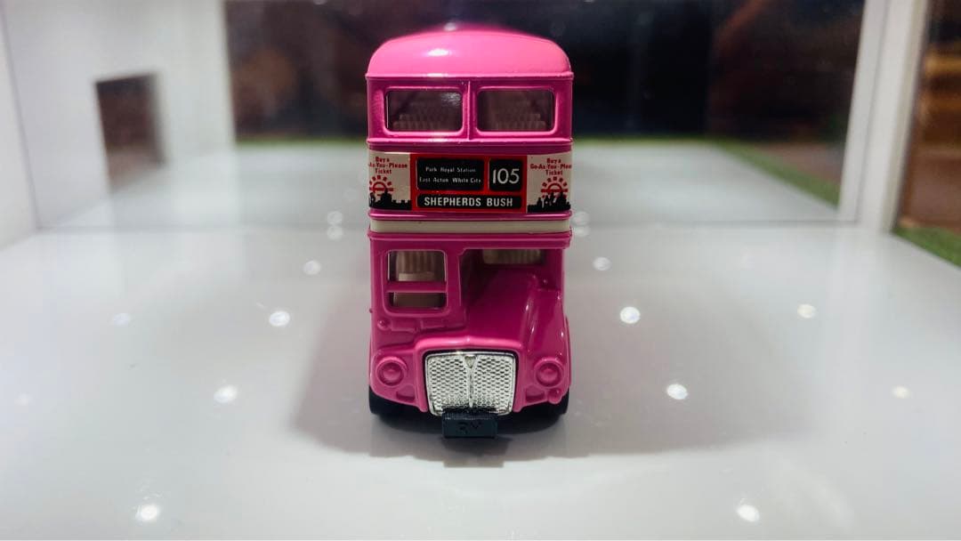 超レア】ロングトミカL8-2-8 ロンドンバスRM 希少ピンクカラー 日本製