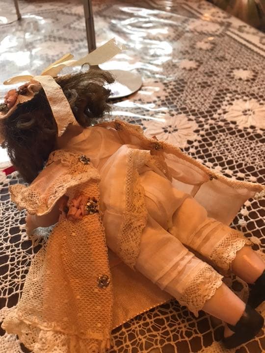 ハンドメイド ビスクドール➀ ドールスタンド付き