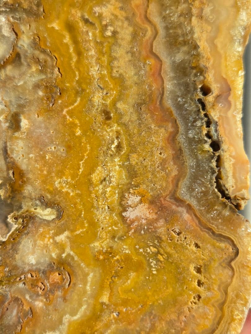 イエロークレイジーレースアゲートスラブ - メルカリ