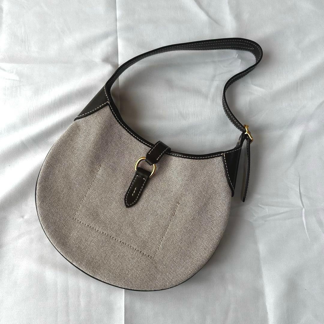 【美品】ポロラルフローレン IDショルダーバック レザー キャンバス