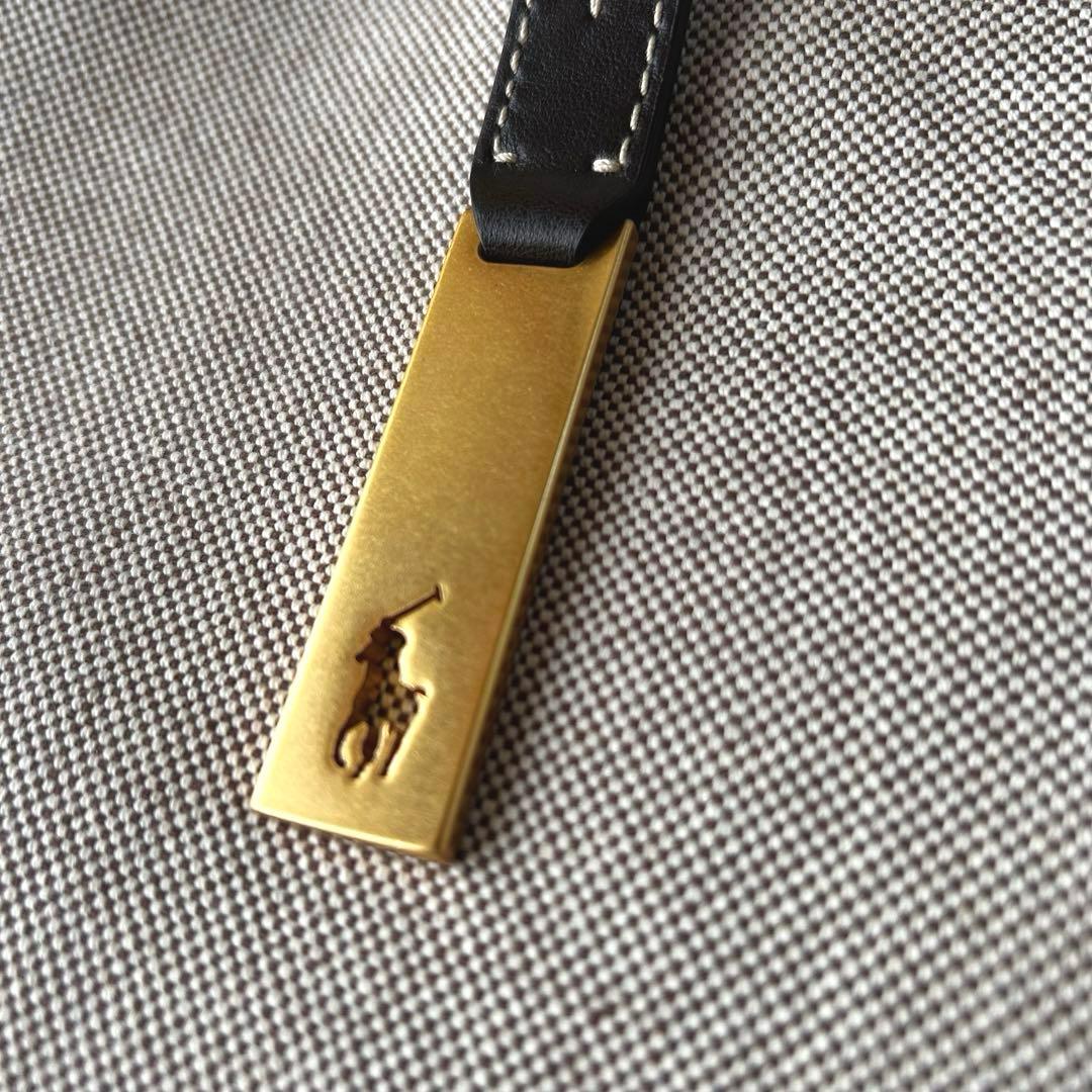 【美品】ポロラルフローレン IDショルダーバック レザー キャンバス